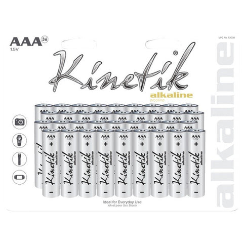 KINETIK 53338 Alkaline Batteries (AAA, 36 pk)