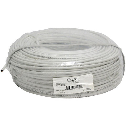 UPG 77591 23-Gauge CAT-6 Cable, 500ft (White Jacket)