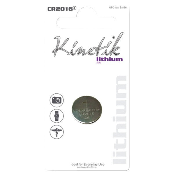 KINETIK 88136 Lithium Battery (CR2016, Single)