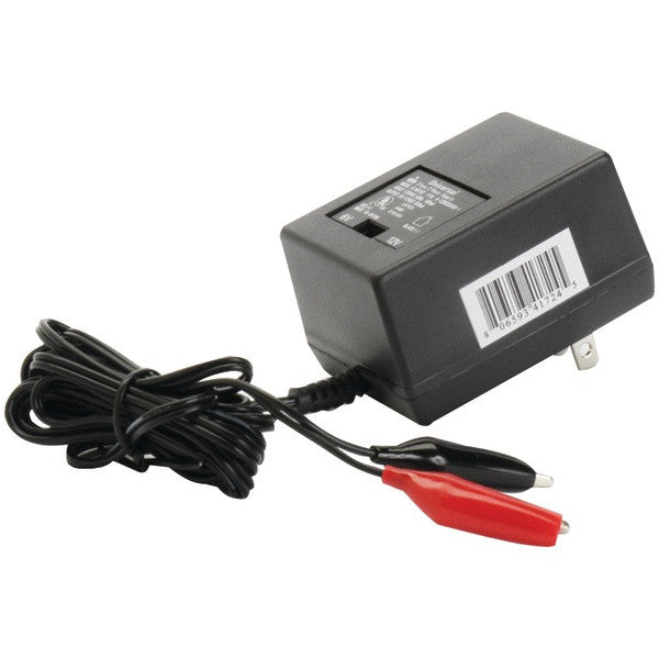 UPG D1724 Sealed Lead Acid Battery Charger (6V-12V Switchable Single-Stage with Alligator Clips)