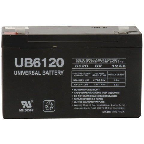 UPG 85992-D5736 Sealed Lead Acid Batteries (6V; 12Ah; .187 Tab Terminals; UB6120)