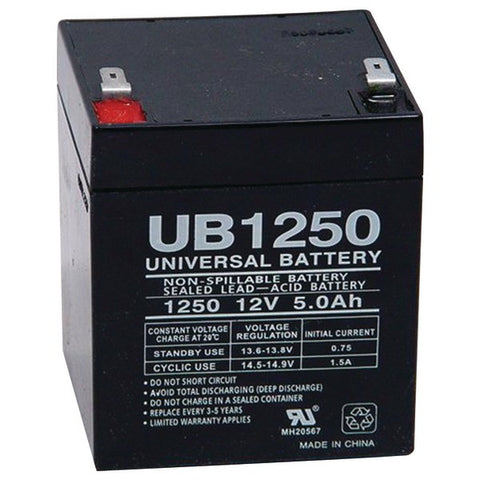 UPG 85983-D5741 Sealed Lead Acid Batteries (12V; 5Ah; .187 Tab Terminals; UB1250)