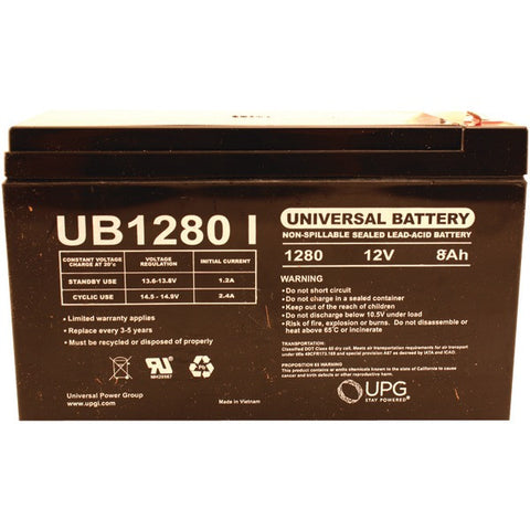UPG 85989-D5779 Sealed Lead Acid Batteries (12V; 8Ah; .250 Tab Terminals; UB1280F2)
