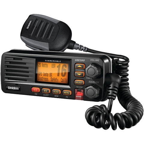 UNIDEN UM380BK Fixed Mount VHF-2-Way Marine Radio (Black)