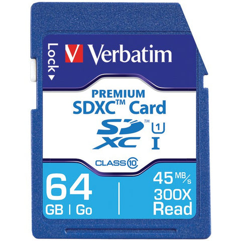 VERBATIM 44024 Class 10 Premium SDXC(TM) Card (64GB)