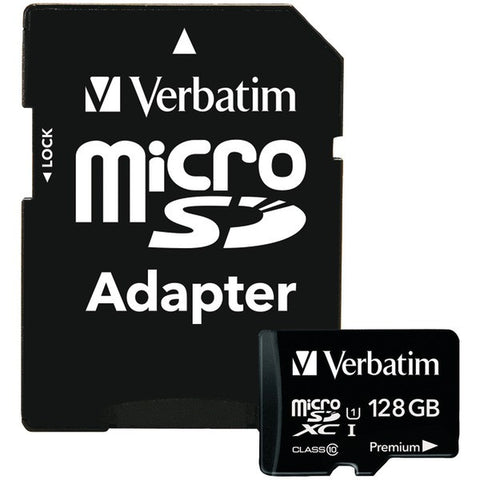 VERBATIM 44085 128GB Premium microSDXC(TM) Card with Adapter