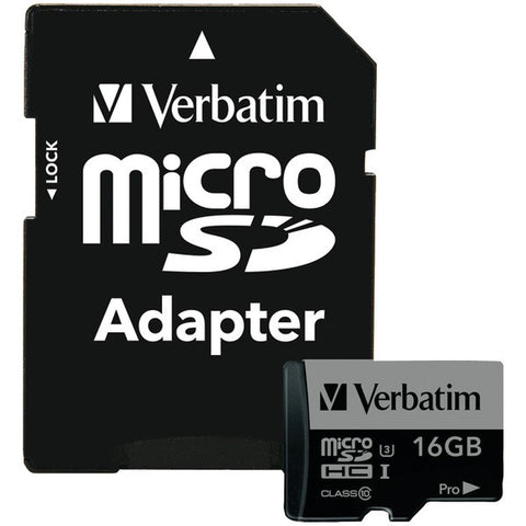 VERBATIM 47040 Pro 600X Class 10 Memory Card with Adapter (16GB)