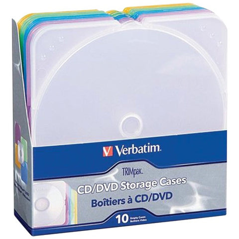 VERBATIM 93804 TRIMpak CD-DVD Storage Cases, 10 pk