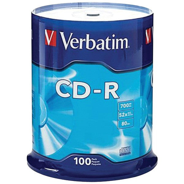 VERBATIM 94554 700MB 80-Minute 52x CD-Rs (100-ct Spindle)