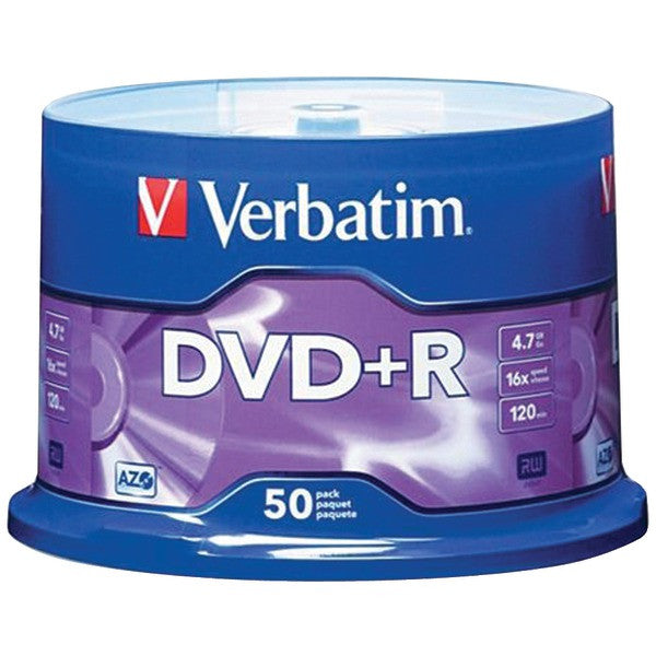 VERBATIM 95037 4.7GB DVD+Rs (50-ct Spindle)