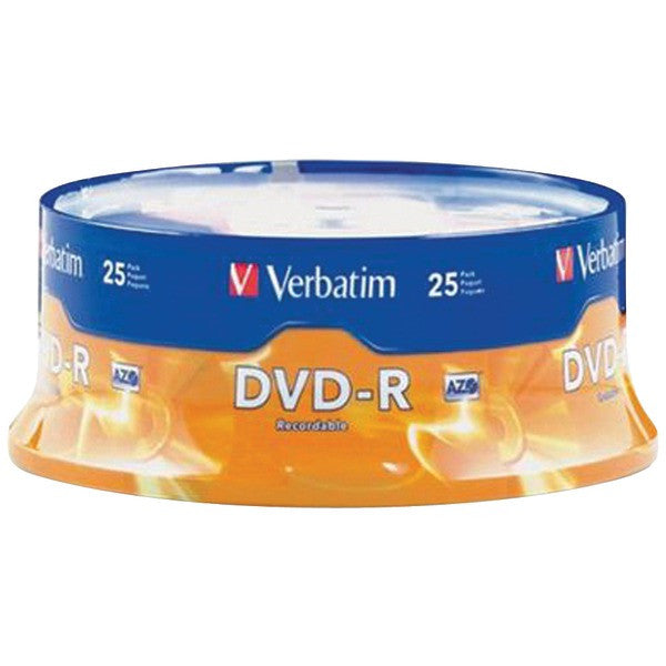 VERBATIM 95058 4.7GB DVD-Rs (25-ct Spindle)