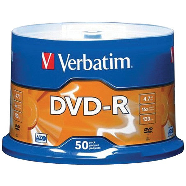 VERBATIM 95101 4.7GB DVD-Rs (50-ct Spindle)