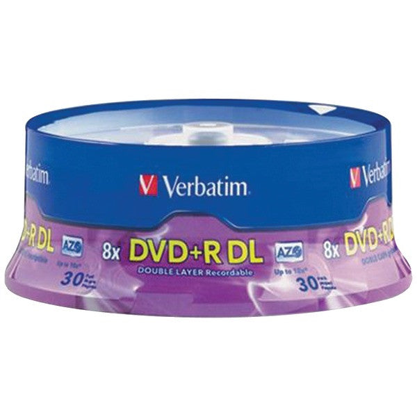 VERBATIM 96542 8.5GB Dual-Layer DVD+Rs (30-ct Spindle)