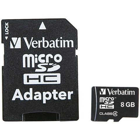 VERBATIM 96807 microSDHC(TM) Card with Adapter (8GB; Class 4)