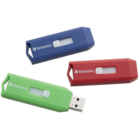 VERBATIM 97002 4GB Store 'n' Go(R) USB Flash Drives, 3 pk