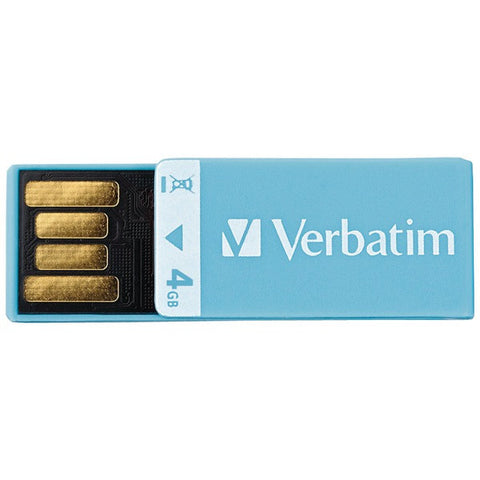 VERBATIM 97550 4GB Clip It USB Drive (Blue)