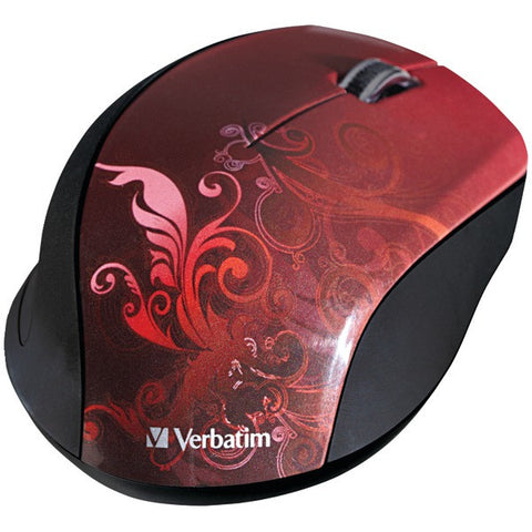 VERBATIM 97784 Wireless Optical Mouse (Red)