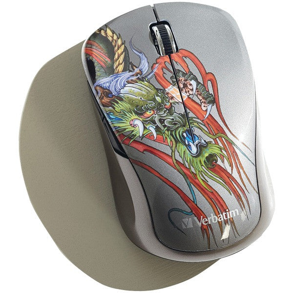 VERBATIM 98612 Wireless Multi-Trac Blue LED Mouse (Dragon)