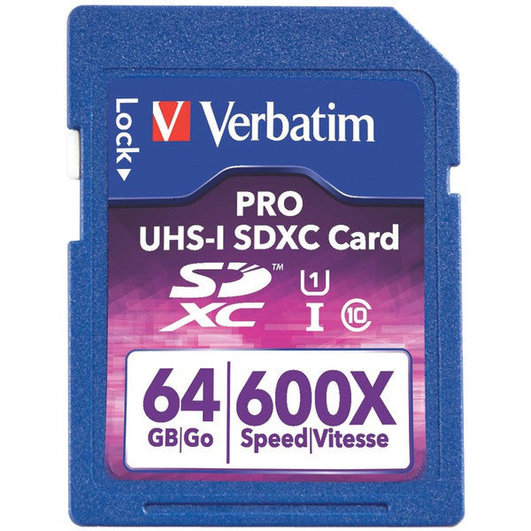 VERBATIM 98670 64GB Class 10 Pro 600x UHS-1 SDXC(TM) Card