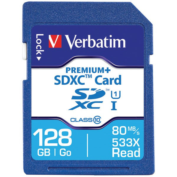 VERBATIM 98729 PremiumPlus 533X SDXC(TM) Memory Card (128GB)