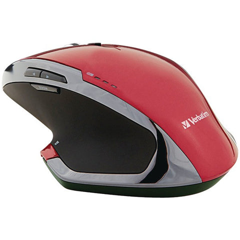 VERBATIM 99021 Wireless 8-Button Deluxe Blue LED Mouse (Red)
