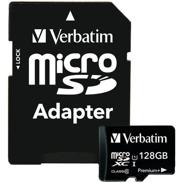 VERBATIM 99142 128GB PremiumPlus 533X microSDXC(TM) Card with Adapter