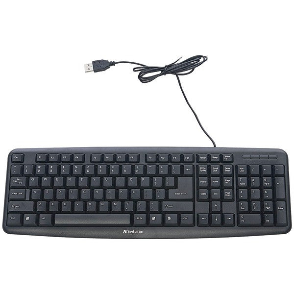 VERBATIM 99201 Slimline Corded USB Keyboard