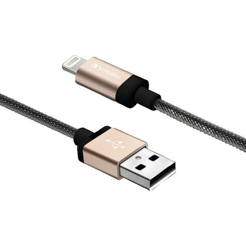 VERBATIM 99216 Charge & Sync Lightning(R) Cable, 11" (Champagne)