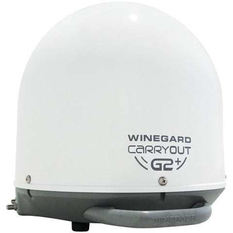 WINEGARD GM-6000 Carryout(R) G2+ Automatic Portable Satellite TV Antenna with Power Inserter (White)