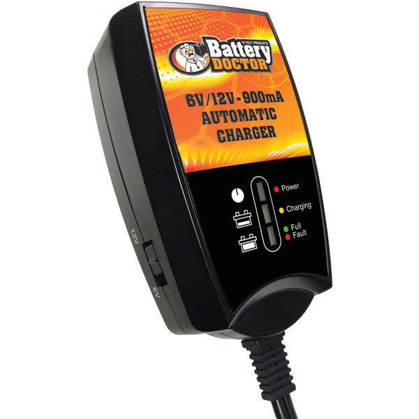 BATTERY DOCTOR 20026 Battery Doc(R) 6-Volt-12-Volt 900mA Wall Mount(TM) CEC Charger-Maintainer
