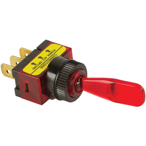 BATTERY DOCTOR 20500 On-off Illuminated 20-Amp Toggle Switch (Red)