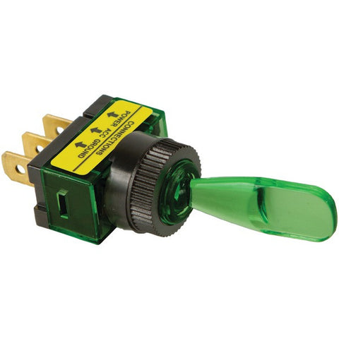 BATTERY DOCTOR 20501 On-off Illuminated 20-Amp Toggle Switch (Green)