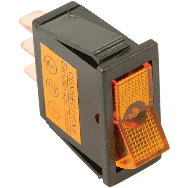 BATTERY DOCTOR 20531 On-off Amber Illuminated 20-Amp Rocker for 12mm x 30mm Slot