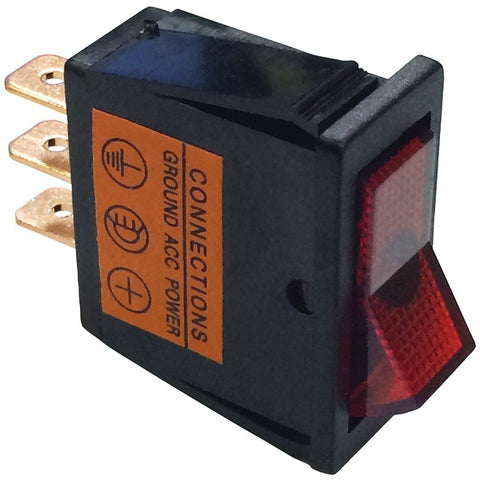 BATTERY DOCTOR 20532 On-off Red Illuminated 20-Amp Rocker for 12mm x 30mm Slot