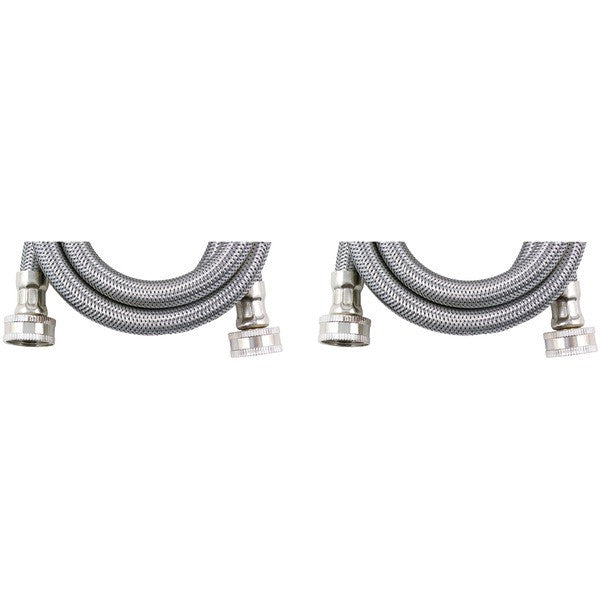 CERTIFIED APPLIANCE WM48SS2PK Braided Stainless Steel Washing Machine Hose, 2 pk (4ft)