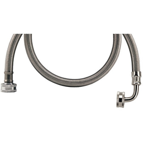 CERTIFIED APPLIANCE WM60SSL Braided Stainless Steel Washing Machine Hose with Elbow (5ft)