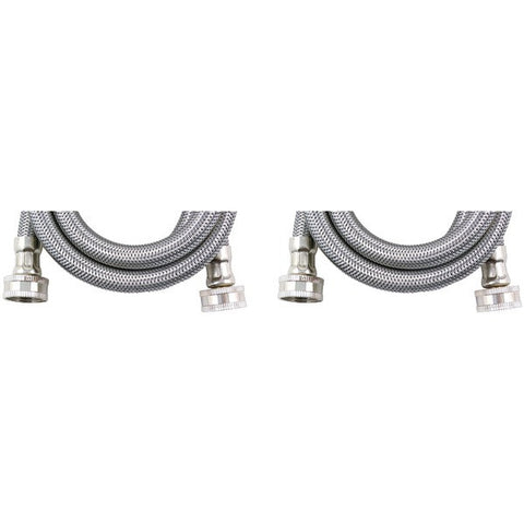 CERTIFIED APPLIANCE WM72SS2PK Braided Stainless Steel Washing Machine Hose, 2 pk (6ft)