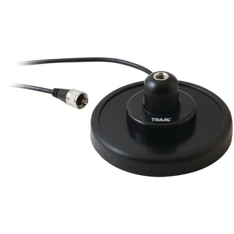 TRAM 240-B CB 5" Magnet Mount Antenna, Steel Housing with Rubber Boot, 17ft Coaxial Cable (Black)