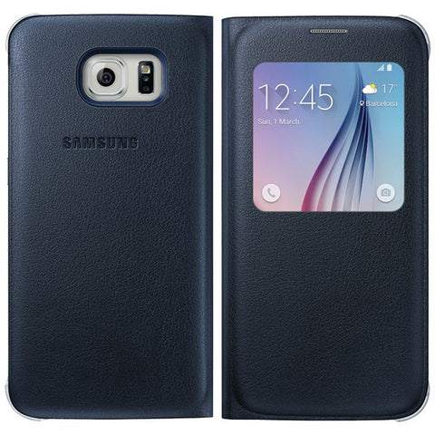 SAMSUNG 34-2883-05-XP Samsung(R) Galaxy S(R) 6 S-View Flip Cover (Black Sapphire)