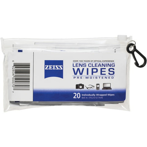ZEISS 000000 2127 719 Portable Lens Wipes Pouch, 20-Count